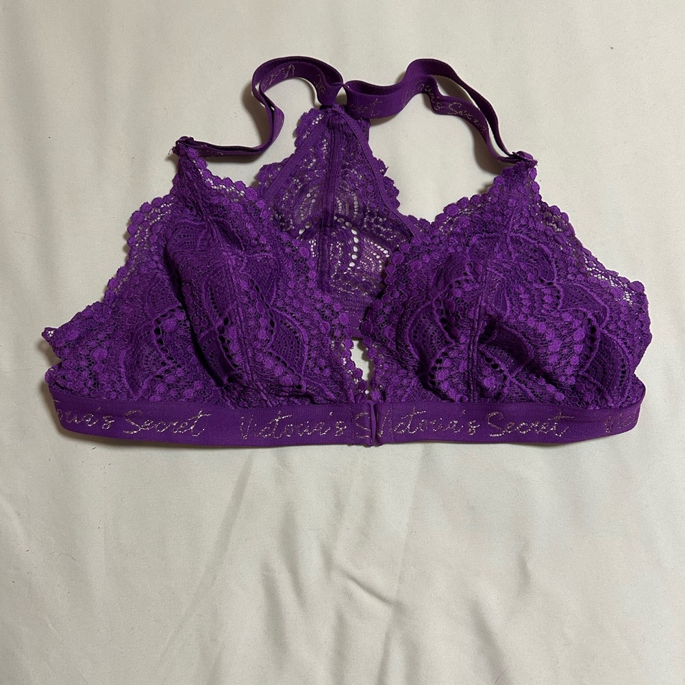 Victoria's Secret Purple Lace Wireless Bra